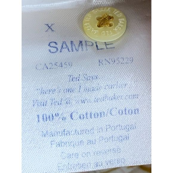 Men’s Ted Baker Rare SAMPLE short sleeve Shirt plaid size 4 Large 6236 - Picture 9 of 11